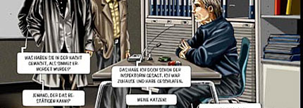 Auszug aus dem Comic (Doppelseite)